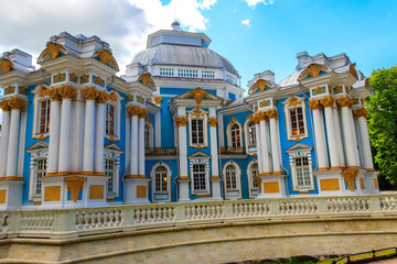 Pavilion Hermitage in Catherine park at Tsarskoe Selo in Pushkin, Russia
