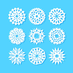 paper snowflakes vector