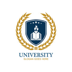 University, Academy, School and Course logo design template