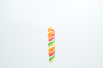 Lollipop shot on a white isolated background.