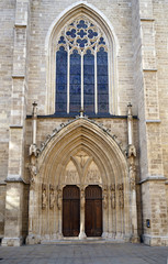 Fototapeta premium Minoriten Church door and window entrance detail in Vienna Austria