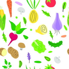 vegetables seamless pattern