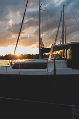 sailboat at sunset