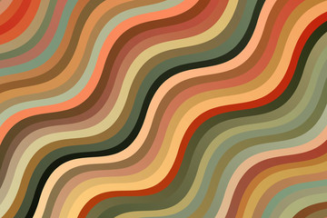 Green, yellow and red waves vector background.