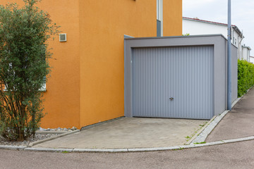 garage next to new building