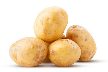 Heap of young potatoes