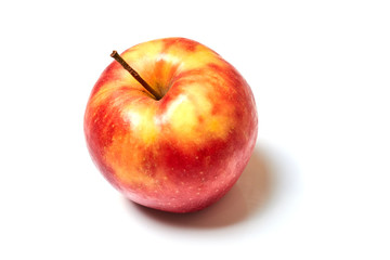 whole ripe red apple. Isolated on a white background.