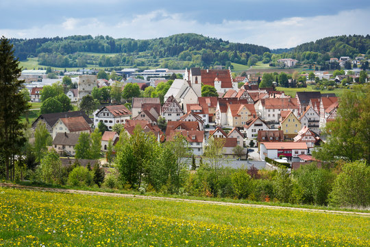 Stadtzentrum von Trochtelfingen auf der Schw&auml;bischen Alb (Hohenzollern)