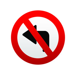 no left sign	