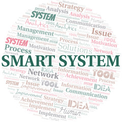 Obraz premium Smart System typography vector word cloud.