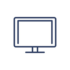 Computer monitor thin line icon