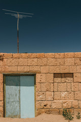 brick wall with windows