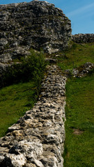 Ruins of the castle in Olsztyn. Free space for an inscription