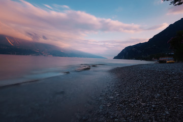 sunset over the sea