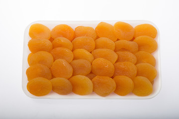 dried apricots on a plate