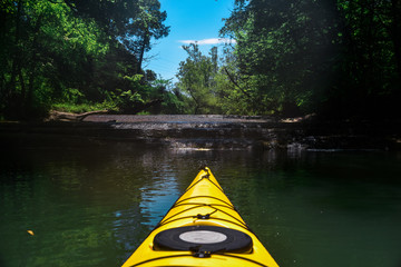 Paddling a Creek on the French Broad River in Knoxville, TN 