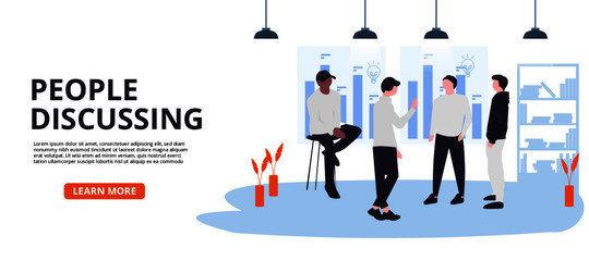 business people on flat design concept