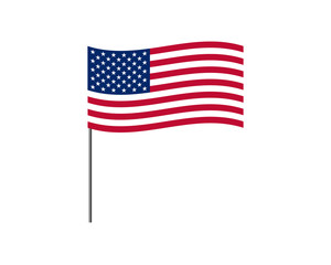 United States flag with waving wind