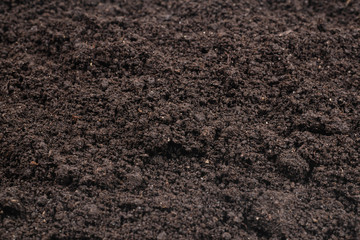 Black land for plant background.