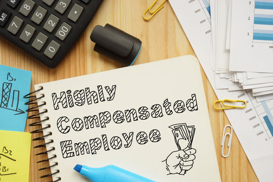 Highly Compensated Employee HCE is shown on the conceptual business photo