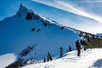 backcountry snowboarding and skiing
