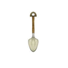 Watercolor illustration of a garden shovel. Hand-drawn with watercolors and is suitable for all types of design and printing.