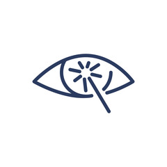 Laser vision correction thin line icon