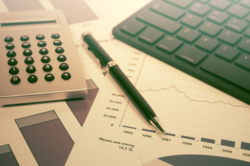Financial accounting stock market graphs analysis