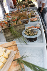 Luxury catering by the pool, food bloggers event, banquet, wedding, festive, hotel brunch buffet