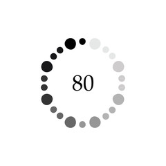 Circle loading spinning website template buffering waiting indicator icons