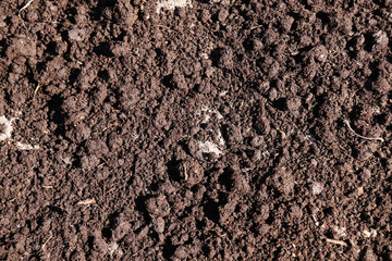 background of dug up earth closeup