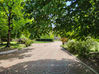 Banski Square at the center of city of Sofia