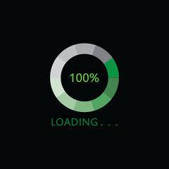 Circle loading Logo indicator template isolated background vector illustration