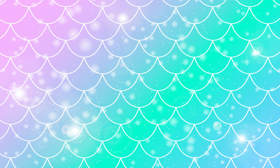 Mermaid scales. Fish squama. Rainbow pattern.
