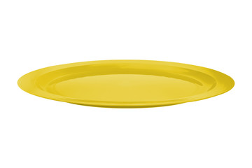 Color plastic Tray salver isoleted on white