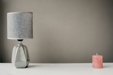 
lamp with negative space for design