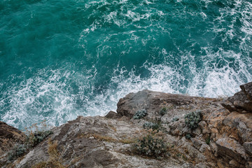View of the sea from the ground.