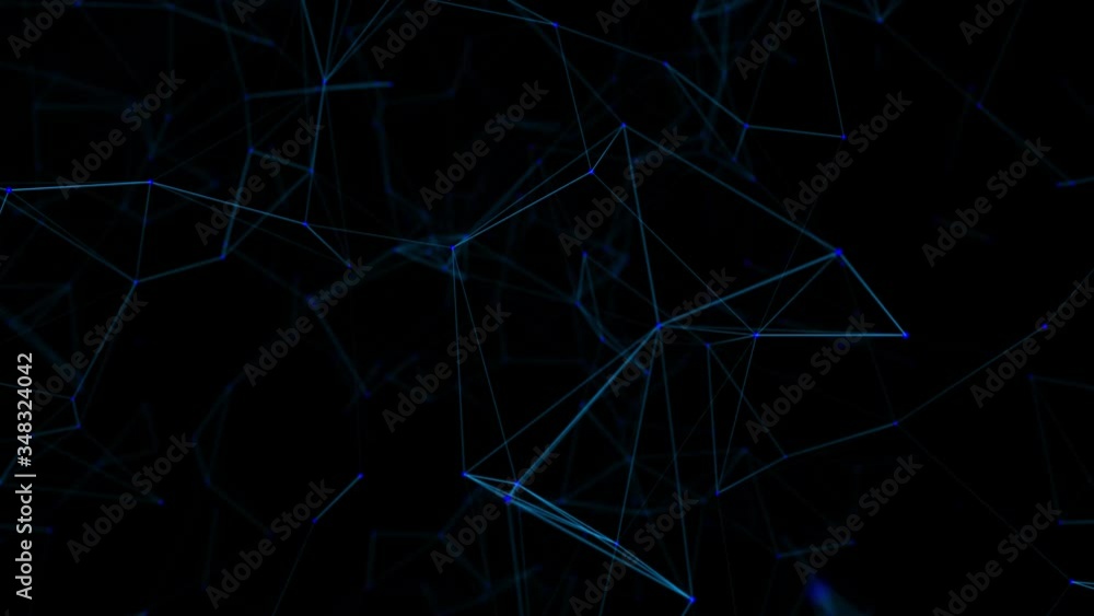 Poster dynamic plexus of glowing lines and dots. abstract digital background. network or connection. 3d ren