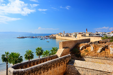 Acre city fortress and harbor. Unesco heritage - 348324026