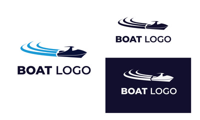 boat logo with style modern , can also be used yacht logo ,sailboat logo , beneteau , fishing boat, surfing 