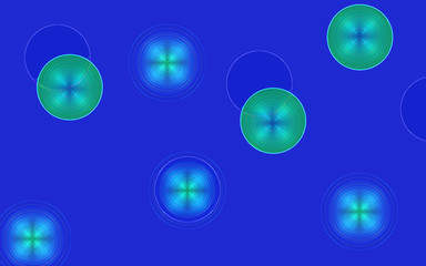 Bright abstract sunburst pattern on royal blue background