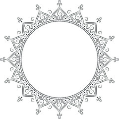 Islamic mandala sketch for coloring 