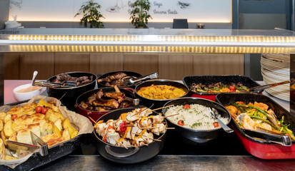 Food Buffet Catering Dining Eating Party Sharing Concept, Easter brunch buffet in a hotel or event