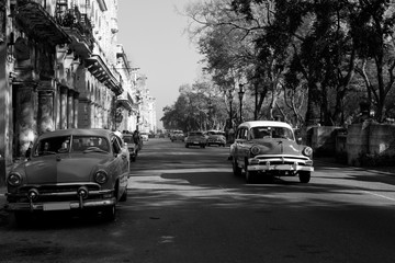 Classic old car on streets of Havana, Cuba