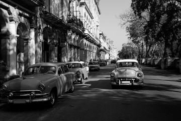Fototapeta na wymiar Classic old car on streets of Havana, Cuba