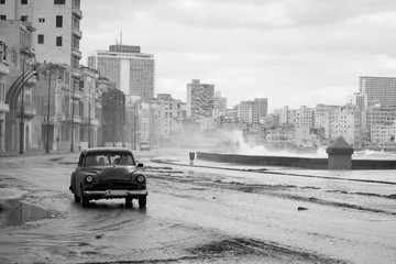 Classic old car on streets of Havana, Cuba