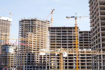 Civil engineer on construction building background. Evolution construction concept.