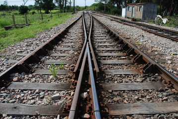 Fototapeta premium sad train track