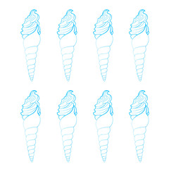 Sea shell ice cream pattern art