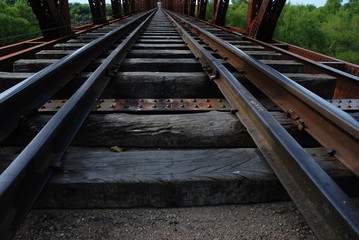 railway track on bridge